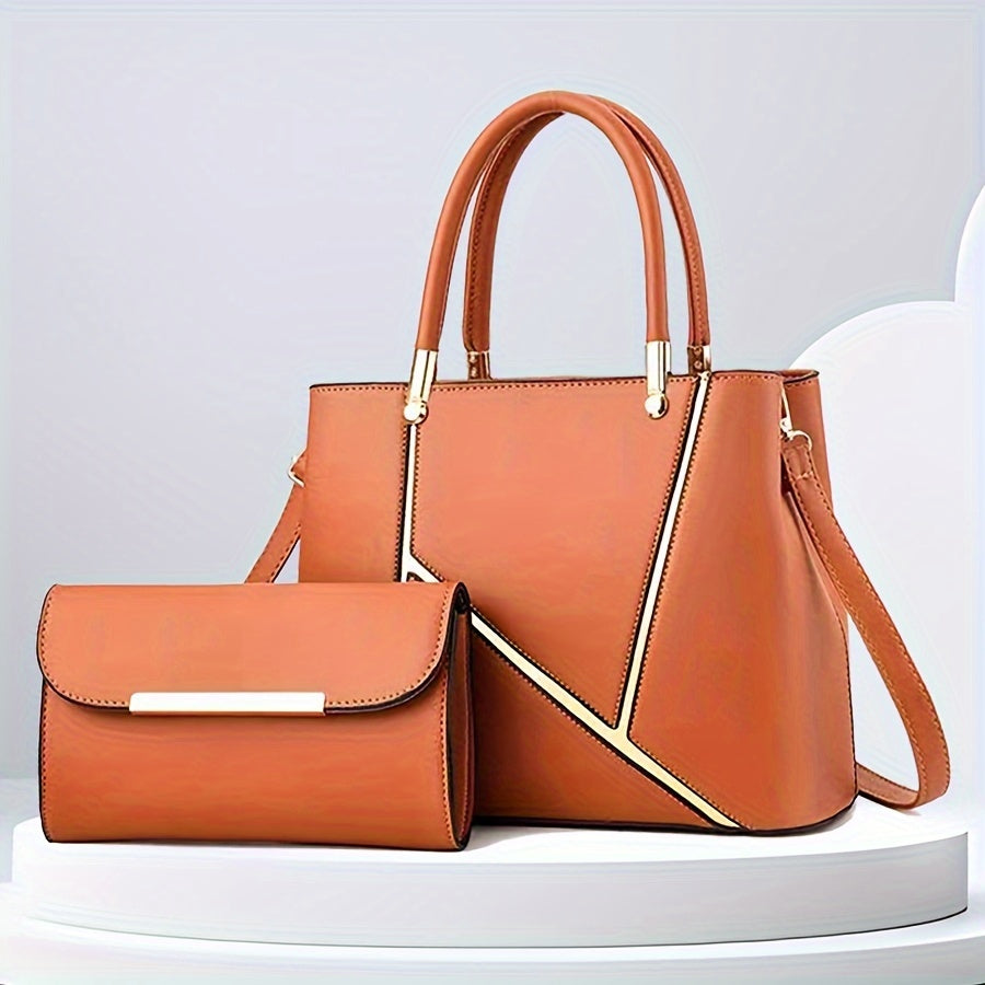 Gianna | Damen Zweiteiliges Handtaschen Set Mit Tote Und Clutch