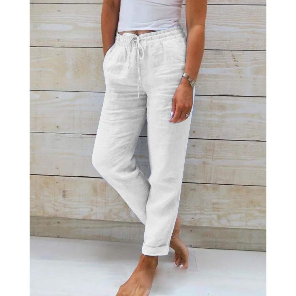 Esme | Damen Verkürzte Hose Mit Kordelzugbund