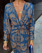 Catalina | Damen Boho Maxikleid Mit V-Ausschnitt