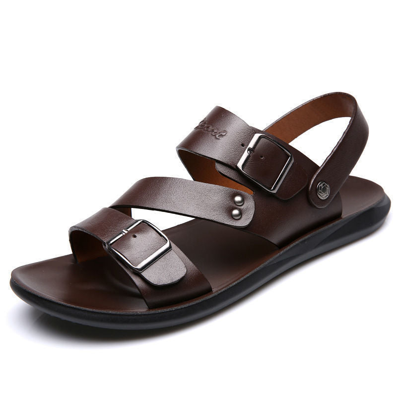 Xavier | Herren Ledersandalen Mit Schnallenriemen