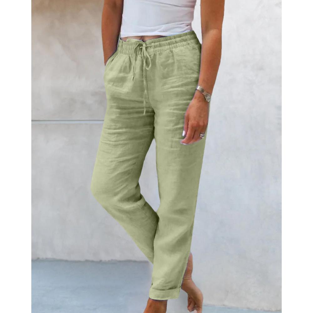 Esme | Damen Verkürzte Hose Mit Kordelzugbund