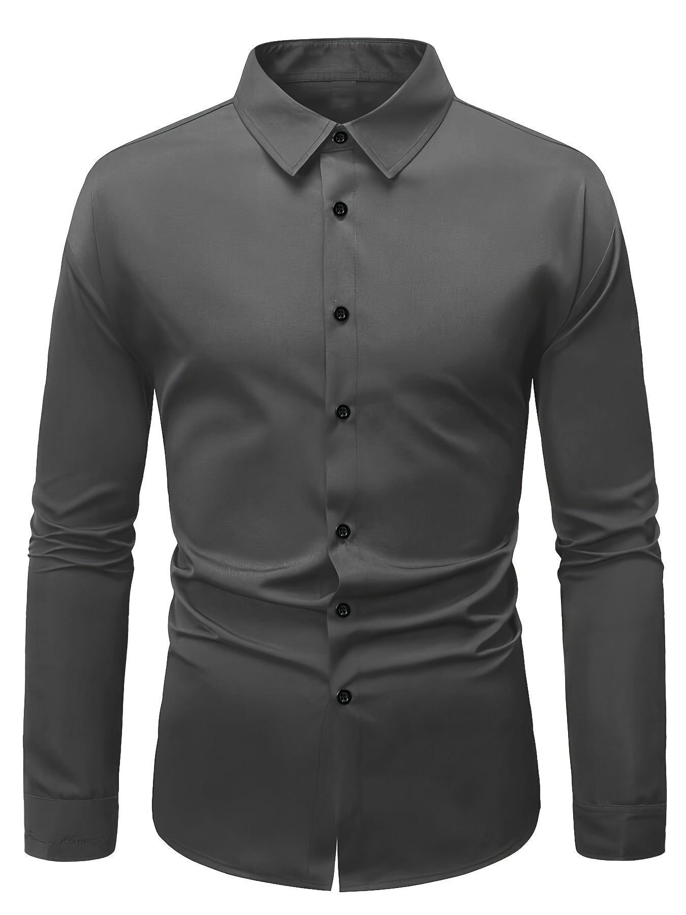 Ethan | Herren Slim-Fit Hemd Mit Knopfleiste Und Langarm