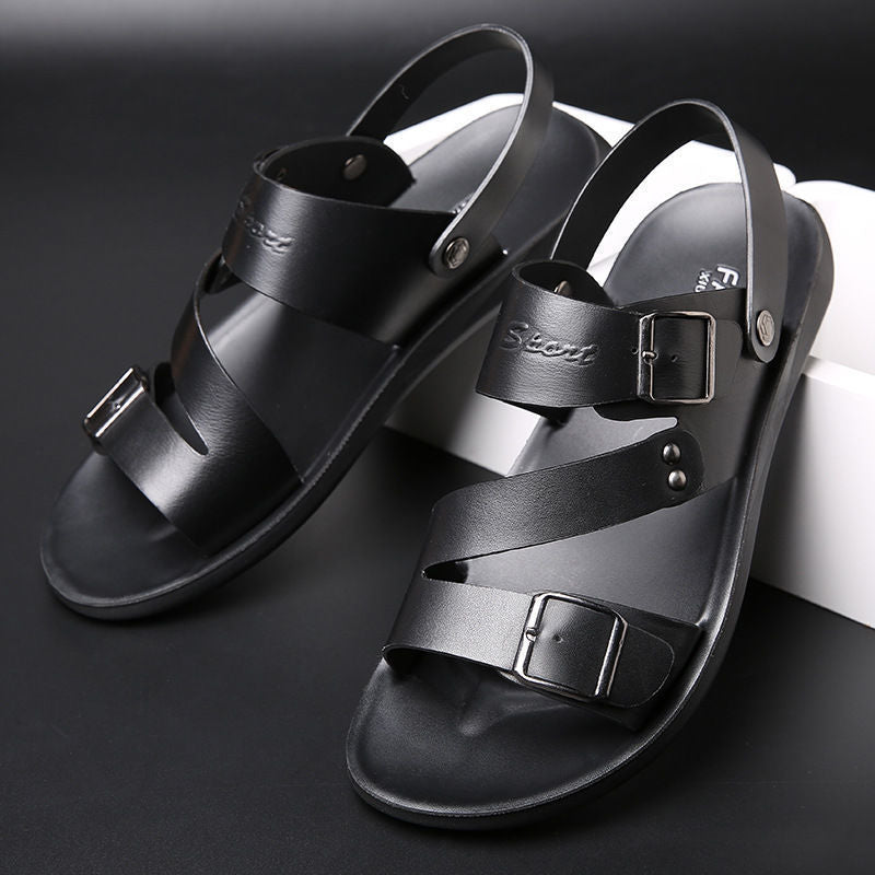 Xavier | Herren Ledersandalen Mit Schnallenriemen