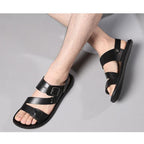 Xavier | Herren Ledersandalen Mit Schnallenriemen