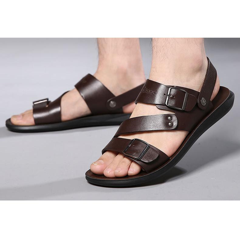 Xavier | Herren Ledersandalen Mit Schnallenriemen