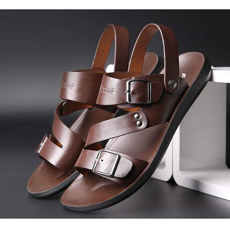 Xavier | Herren Ledersandalen Mit Schnallenriemen