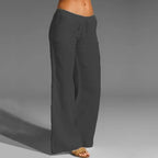 Alaina | Damen Leinen Hose Mit Lockerer Passform Und Kordelzug
