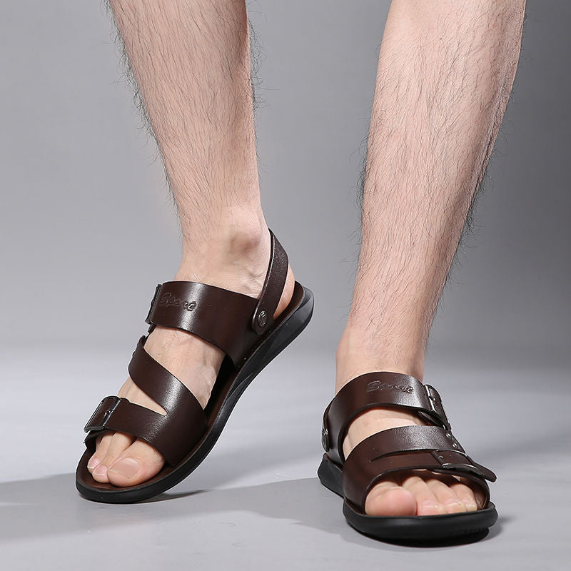 Xavier | Herren Ledersandalen Mit Schnallenriemen