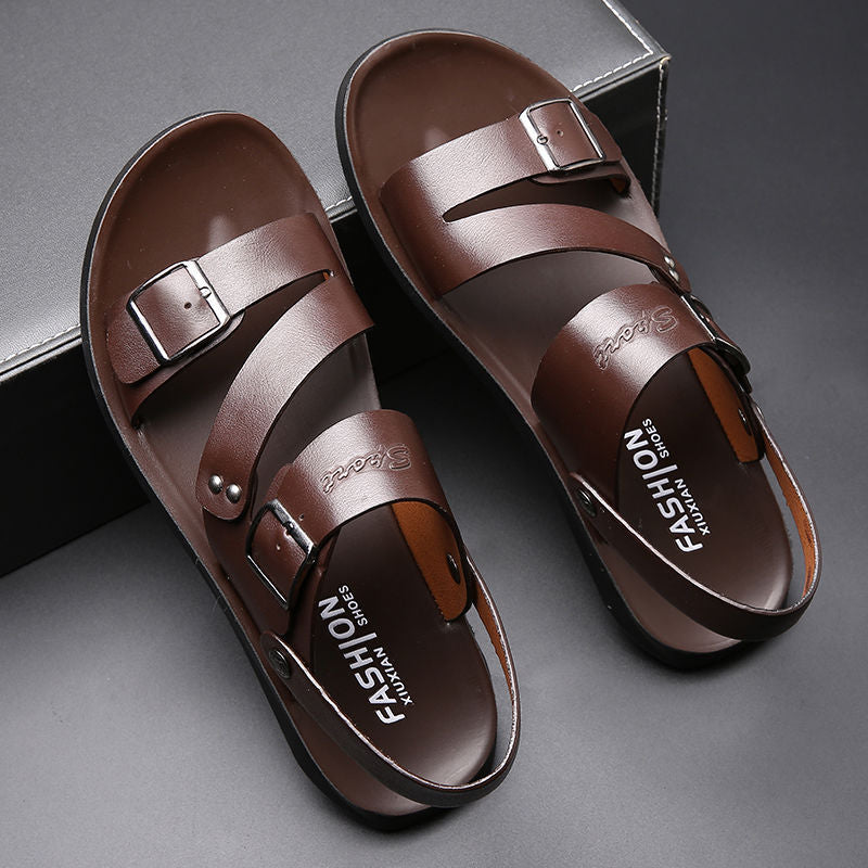 Xavier | Herren Ledersandalen Mit Schnallenriemen