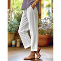 Danielle | Damen Leinen Hose Mit Lockerer Passform Und Geradem Bein