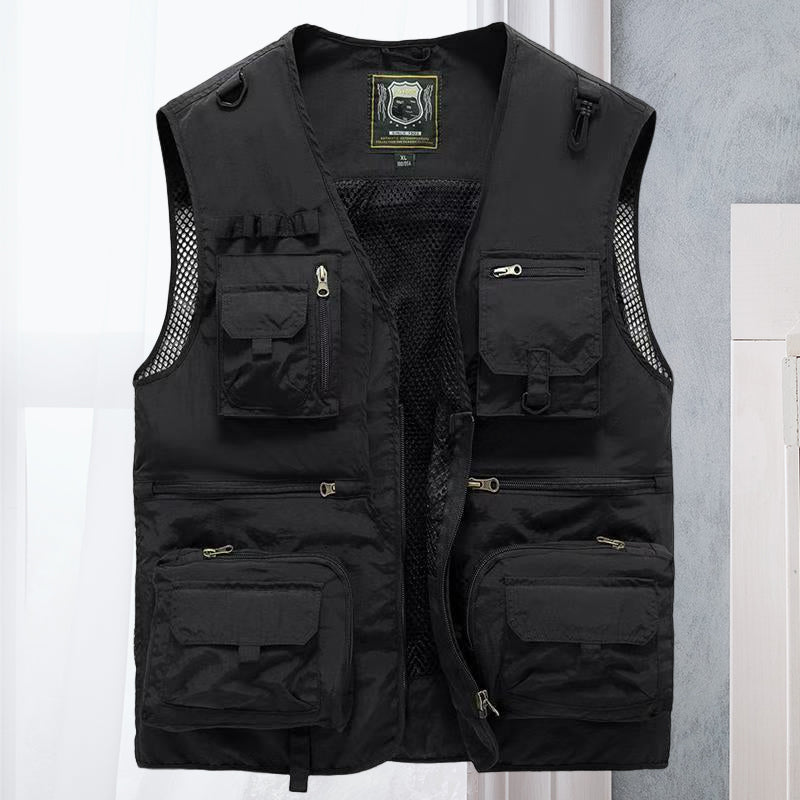 Brandon | Herren Utility Weste Mit Reißverschlüssen Und Pattentaschen