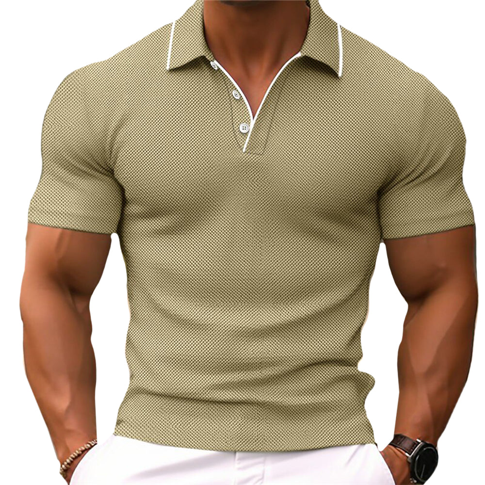 Caleb | Herren Kurzarm Poloshirt Mit Knopfleiste