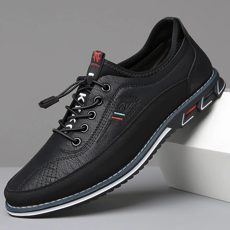 Leon | Herren Oxford Schnürschuhe Mit Kontrasteinsätzen