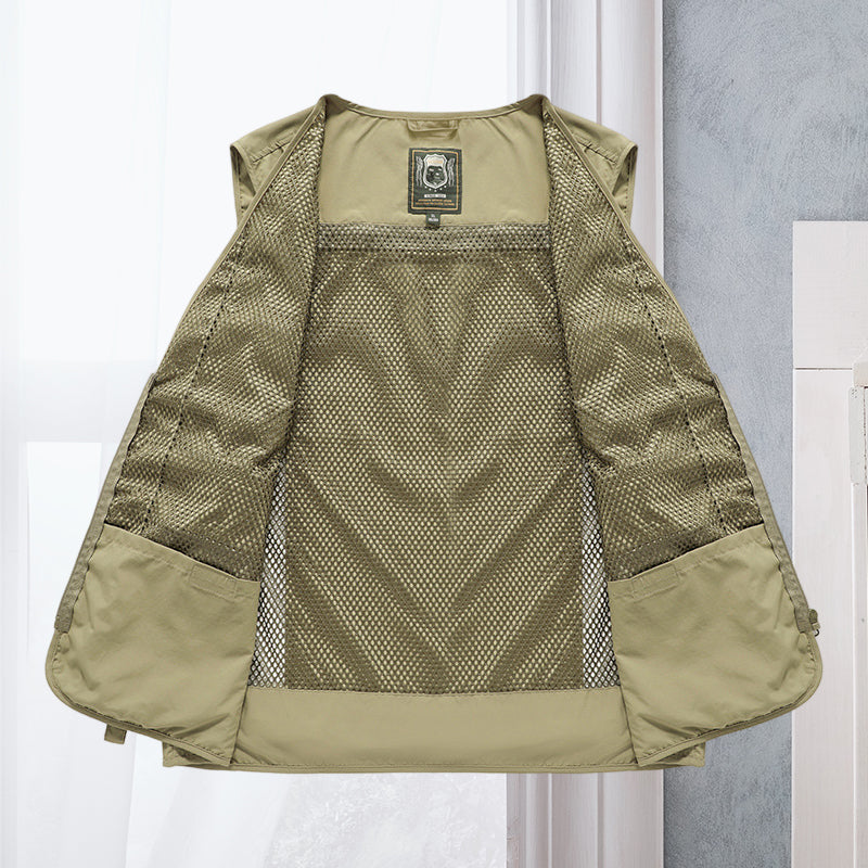 Brandon | Herren Utility Weste Mit Reißverschlüssen Und Pattentaschen