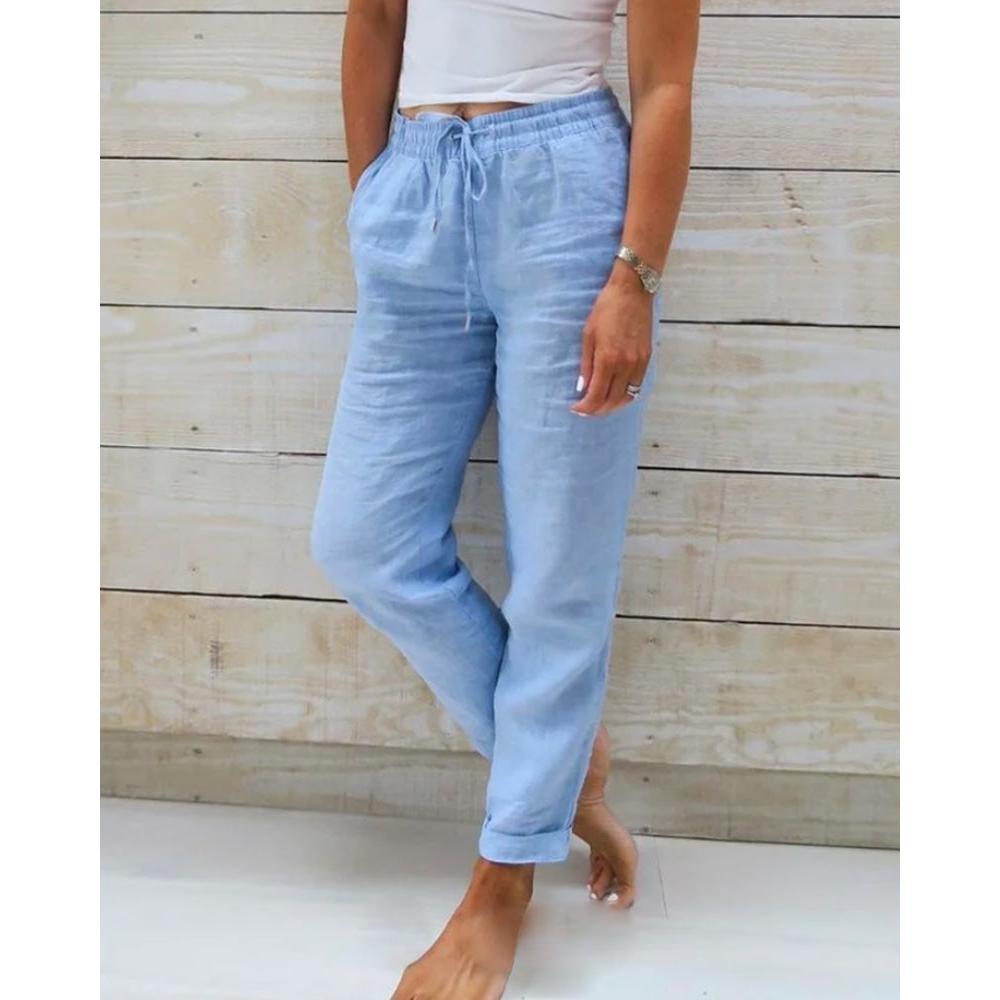 Esme | Damen Verkürzte Hose Mit Kordelzugbund