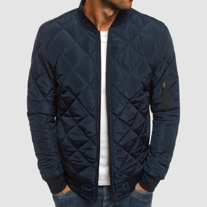 Ethan | Herren Gesteppte Jacke Mit Reißverschluss Und Rippkragen