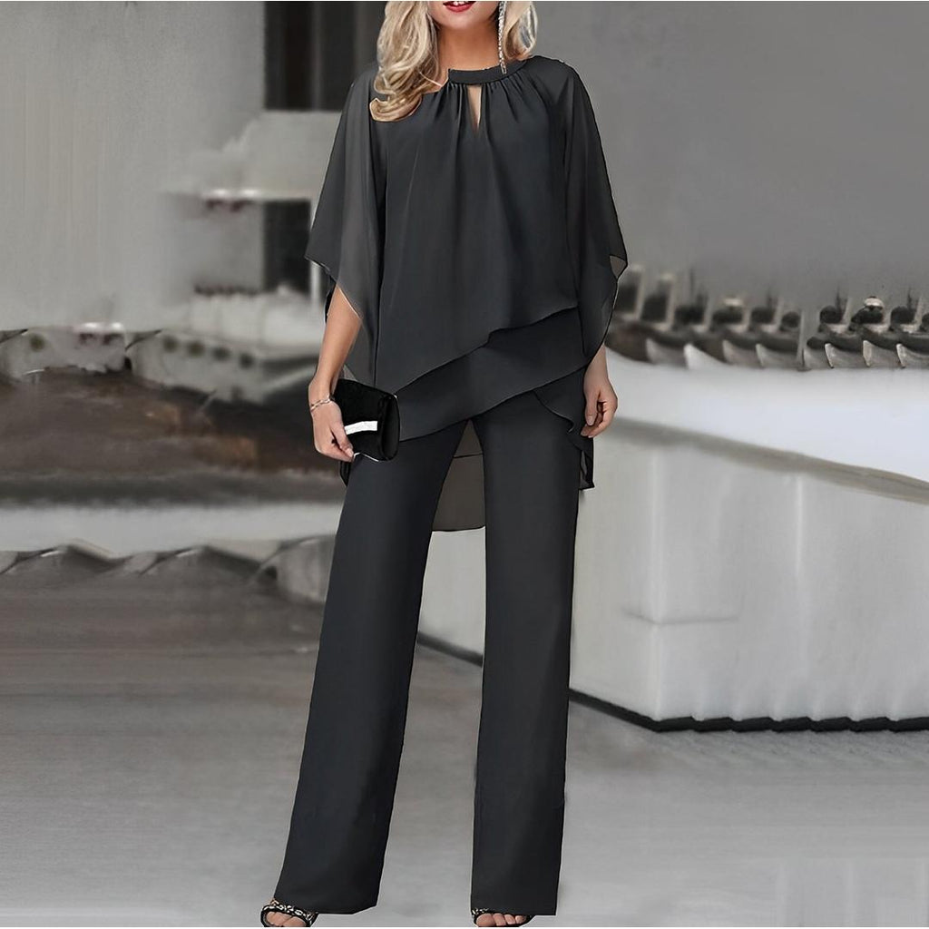 Elise | Damen Zweiteiler Set Mit Lagenlook Oberteil Und Hose