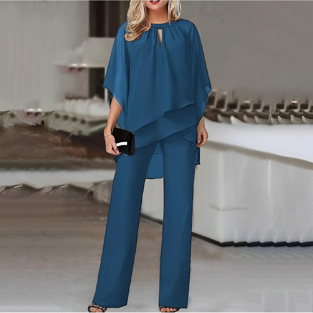 Elise | Damen Zweiteiler Set Mit Lagenlook Oberteil Und Hose