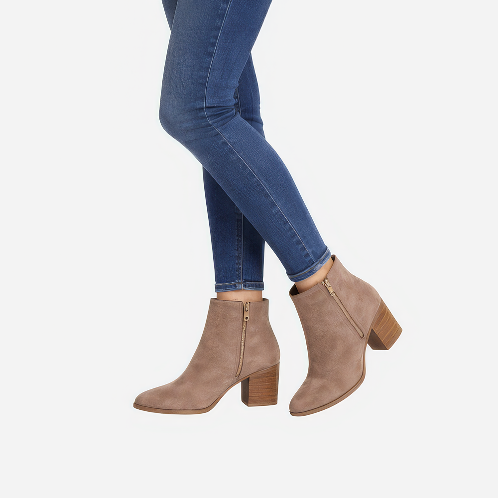 Mila | Damen Stiefeletten mit Blockabsatz