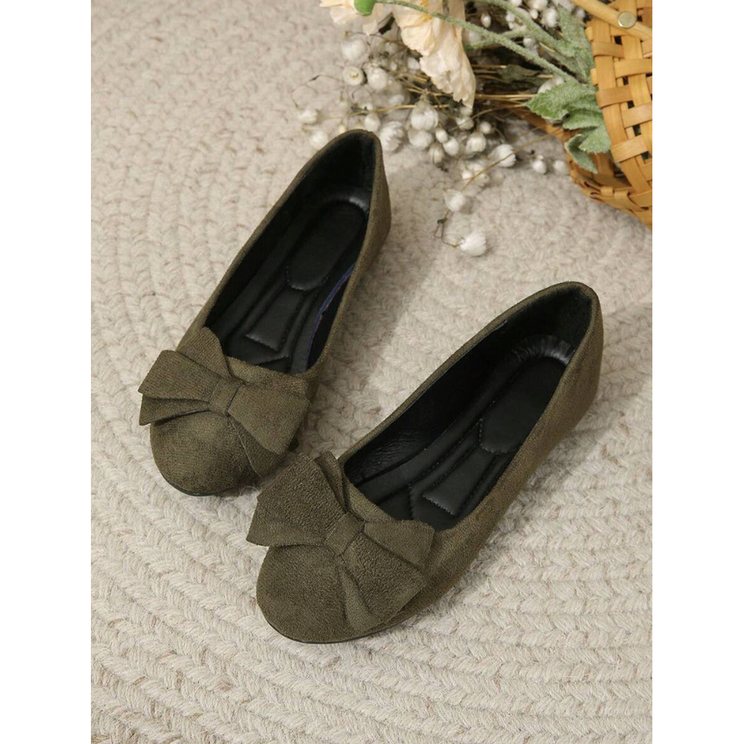 Hailey | Damen Ballerinas mit Schleifenapplikation und flacher Sohle