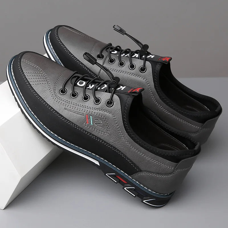 Leon | Herren Oxford Schnürschuhe Mit Kontrasteinsätzen