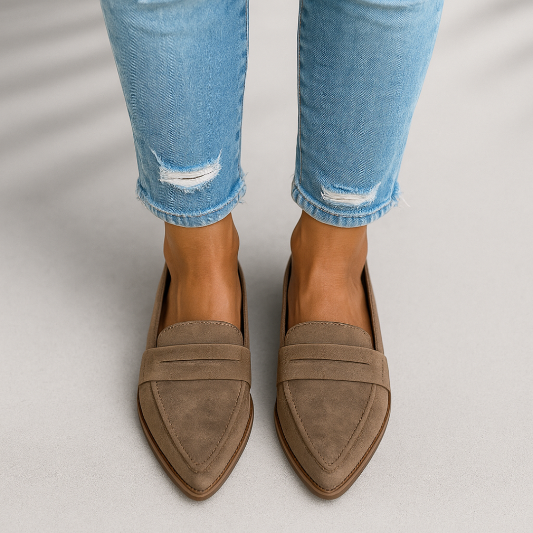 Sabrina | Damen Loafer Mit Spitze Zehenform Und Flacher Sohle