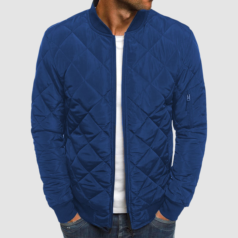 Ethan | Herren Gesteppte Jacke Mit Reißverschluss Und Rippkragen