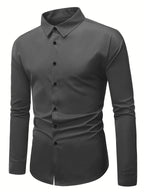 Ethan | Herren Slim-Fit Hemd Mit Knopfleiste Und Langarm