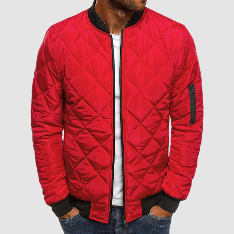 Ethan | Herren Gesteppte Jacke Mit Reißverschluss Und Rippkragen