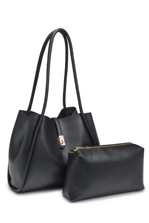 Natalia | Damen Schultertasche Mit Reißverschlussfach