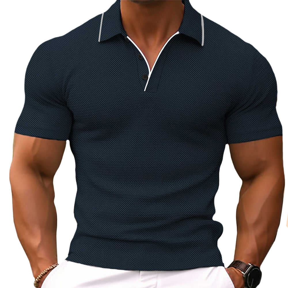 Caleb | Herren Kurzarm Poloshirt Mit Knopfleiste