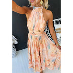 Avery | Damen Maxi Kleid Mit Aquarell Print