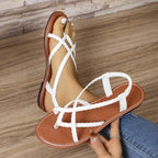 Sasha | Damen Flache Sandalen Mit Geflochtenen Riemen