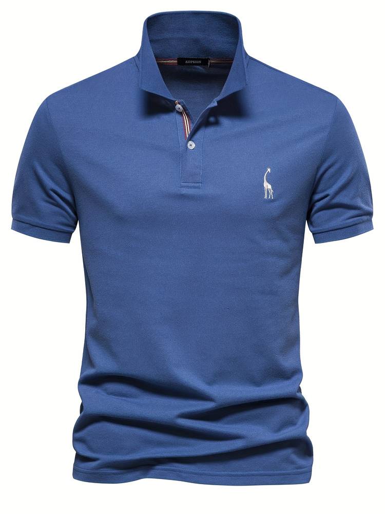 David | Herren Kurzarm Poloshirt Mit Knopfleiste