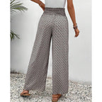 Ariana | Damen Hose Mit Hoher Taille Und Geometrischem Print