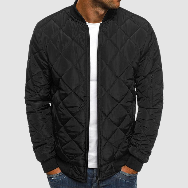 Ethan | Herren Gesteppte Jacke Mit Reißverschluss Und Rippkragen
