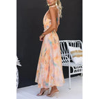 Avery | Damen Maxi Kleid Mit Aquarell Print