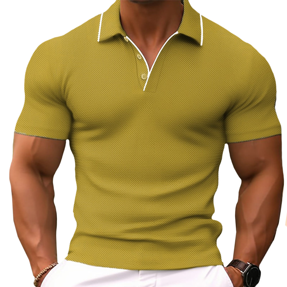 Caleb | Herren Kurzarm Poloshirt Mit Knopfleiste