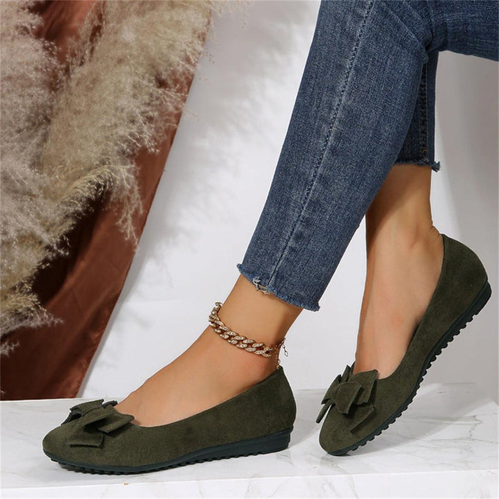 Hailey | Damen Ballerinas mit Schleifenapplikation und flacher Sohle