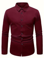 Ethan | Herren Slim-Fit Hemd Mit Knopfleiste Und Langarm
