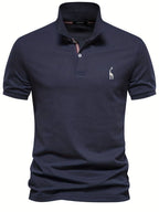 David | Herren Kurzarm Poloshirt Mit Knopfleiste
