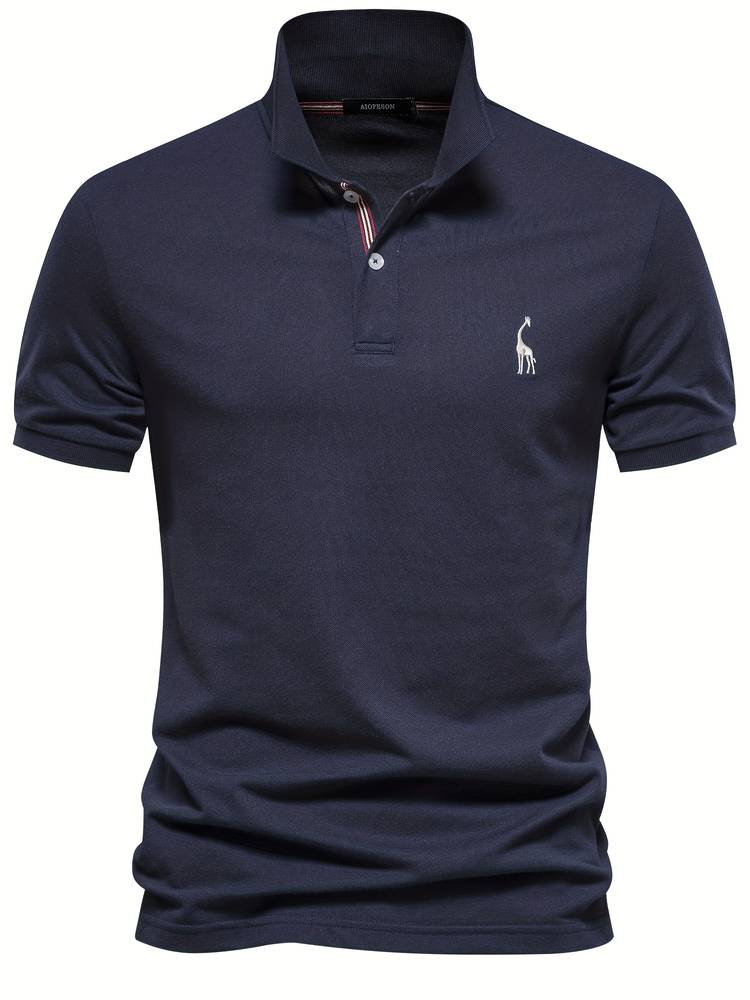 David | Herren Kurzarm Poloshirt Mit Knopfleiste