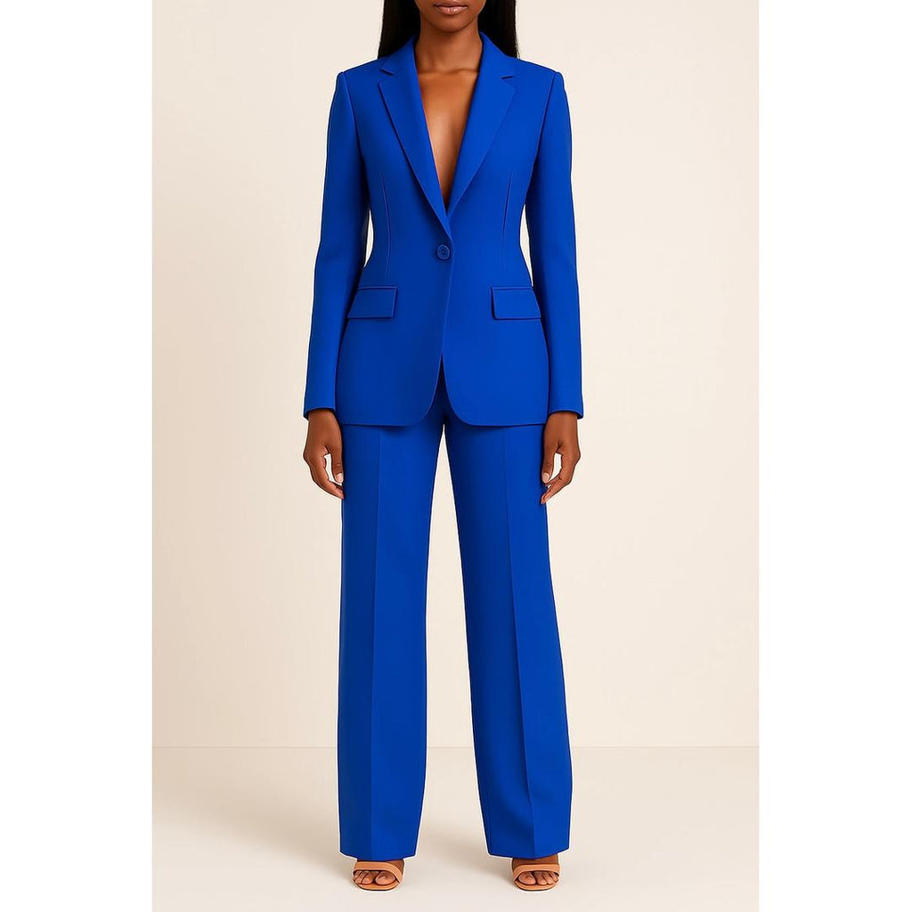 Grace | Damen Hosenanzug mit Ein-Knopf-Blazer und geradem Bein