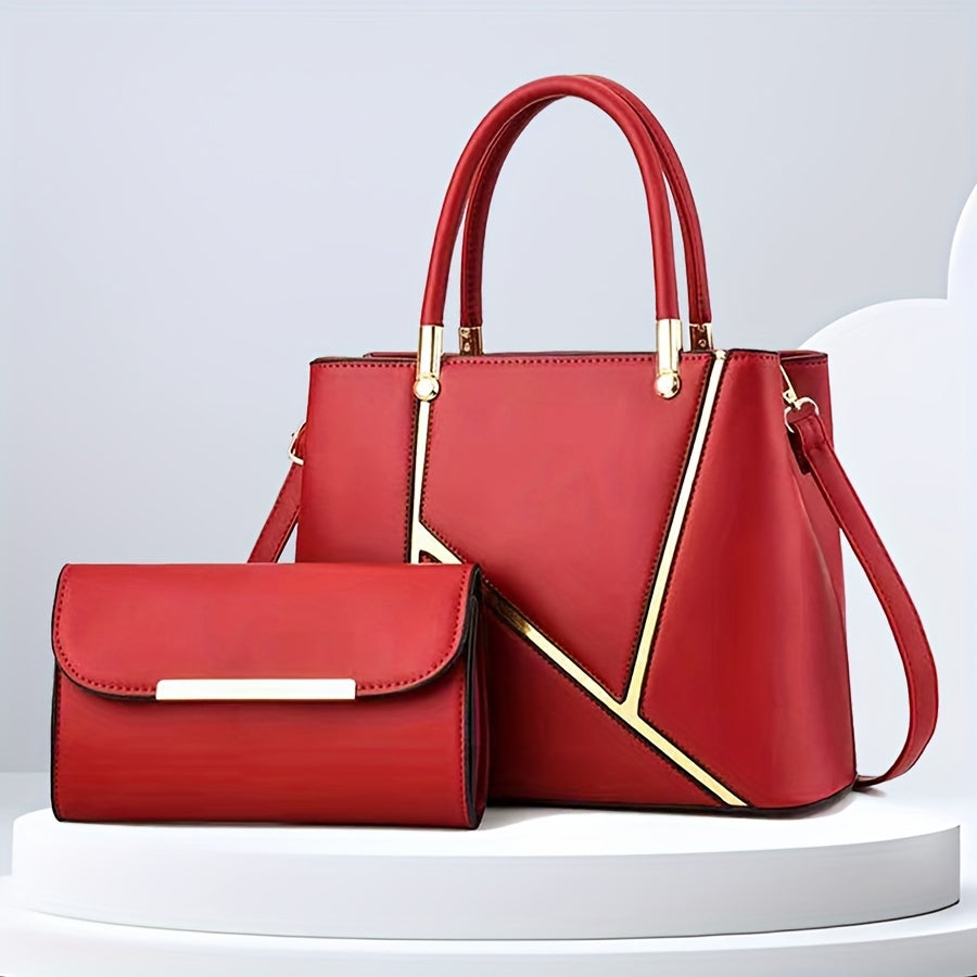 Gianna | Damen Zweiteiliges Handtaschen Set Mit Tote Und Clutch