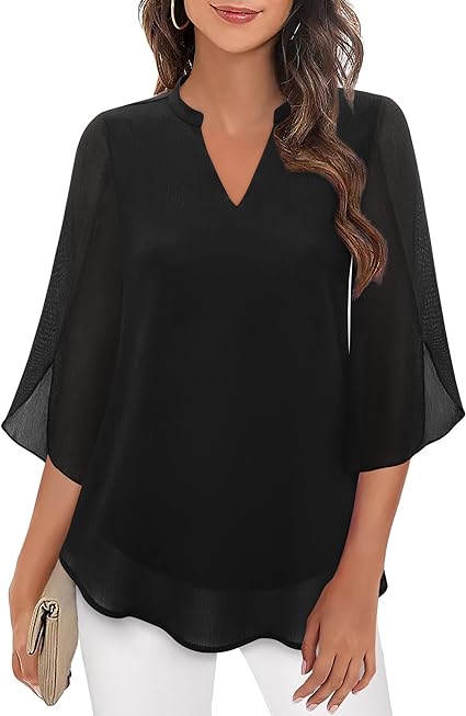 Danielle | Damen Langarm Bluse Mit Lockerer Passform