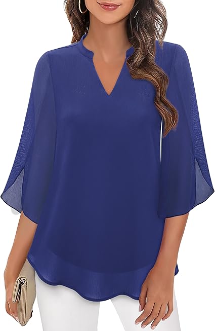 Danielle | Damen Langarm Bluse Mit Lockerer Passform