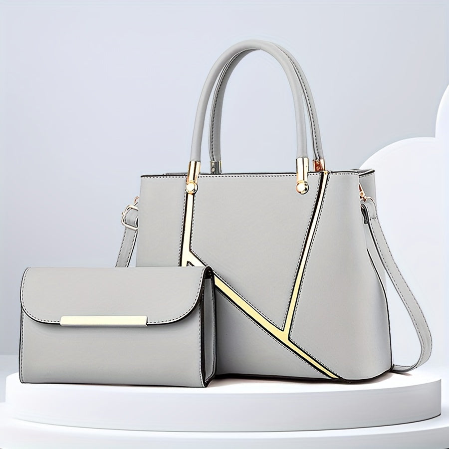 Gianna | Damen Zweiteiliges Handtaschen Set Mit Tote Und Clutch