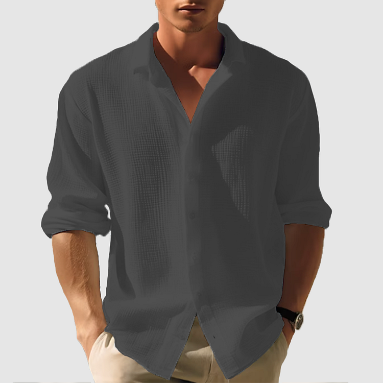 Theo | Herren Freizeit Hemd Mit Knopfleiste