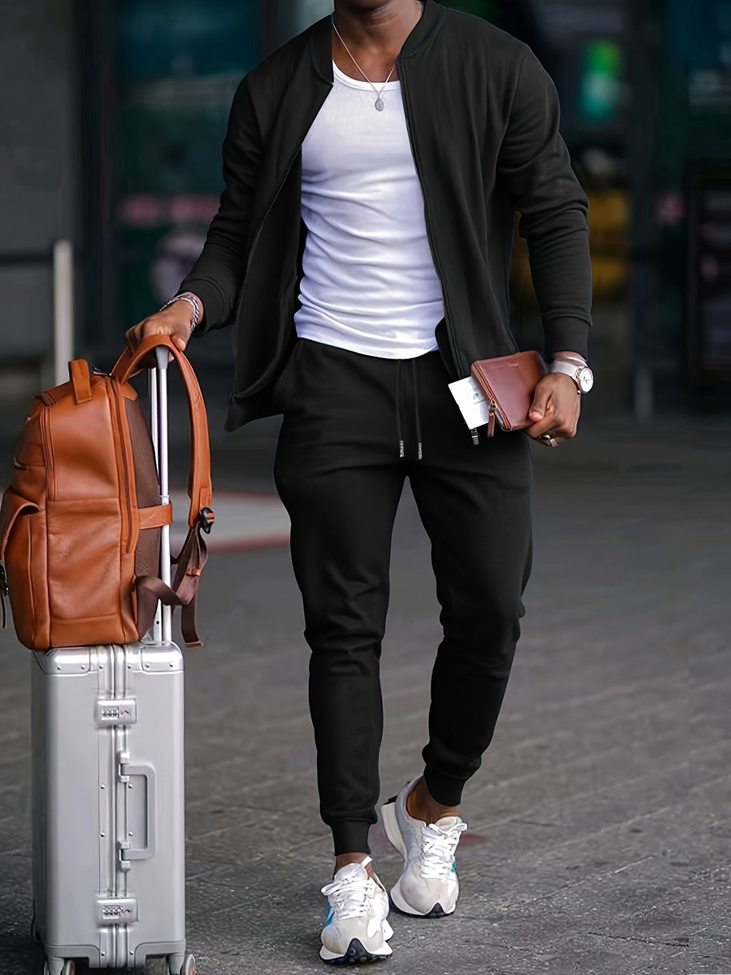 Derek | Herren Set Mit Reißverschluss Pullover Und Jogginghose