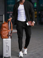 Derek | Herren Set Mit Reißverschluss Pullover Und Jogginghose